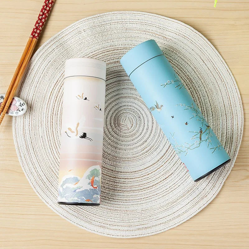 Gourde Thermos Design asiatique abstrait