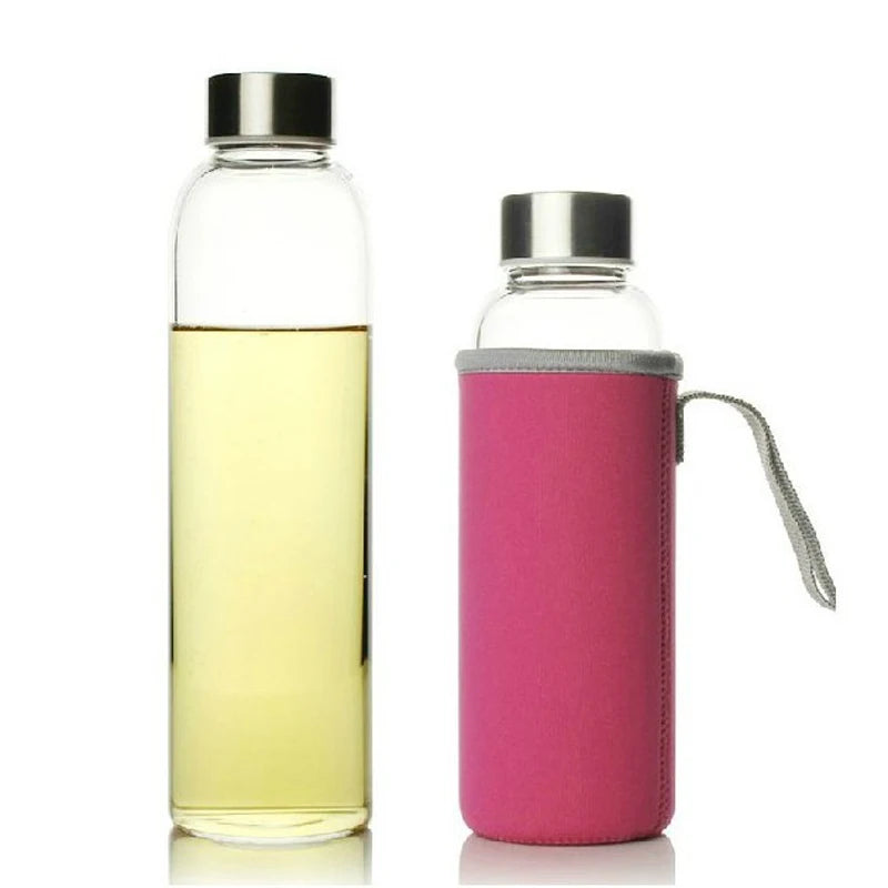 Gourde en verre sans BPA transparente