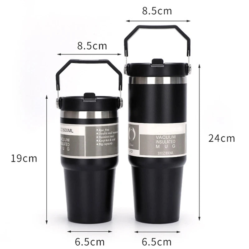 Gourde Thermos Paille 20oz avec poignée