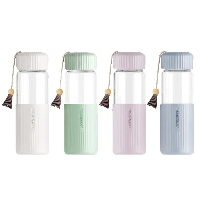 Gourde En Verre Et Silicone