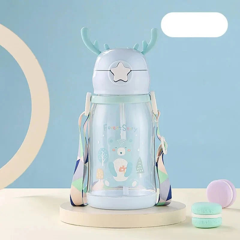 Gourde Enfant Anti-fuite avec paille