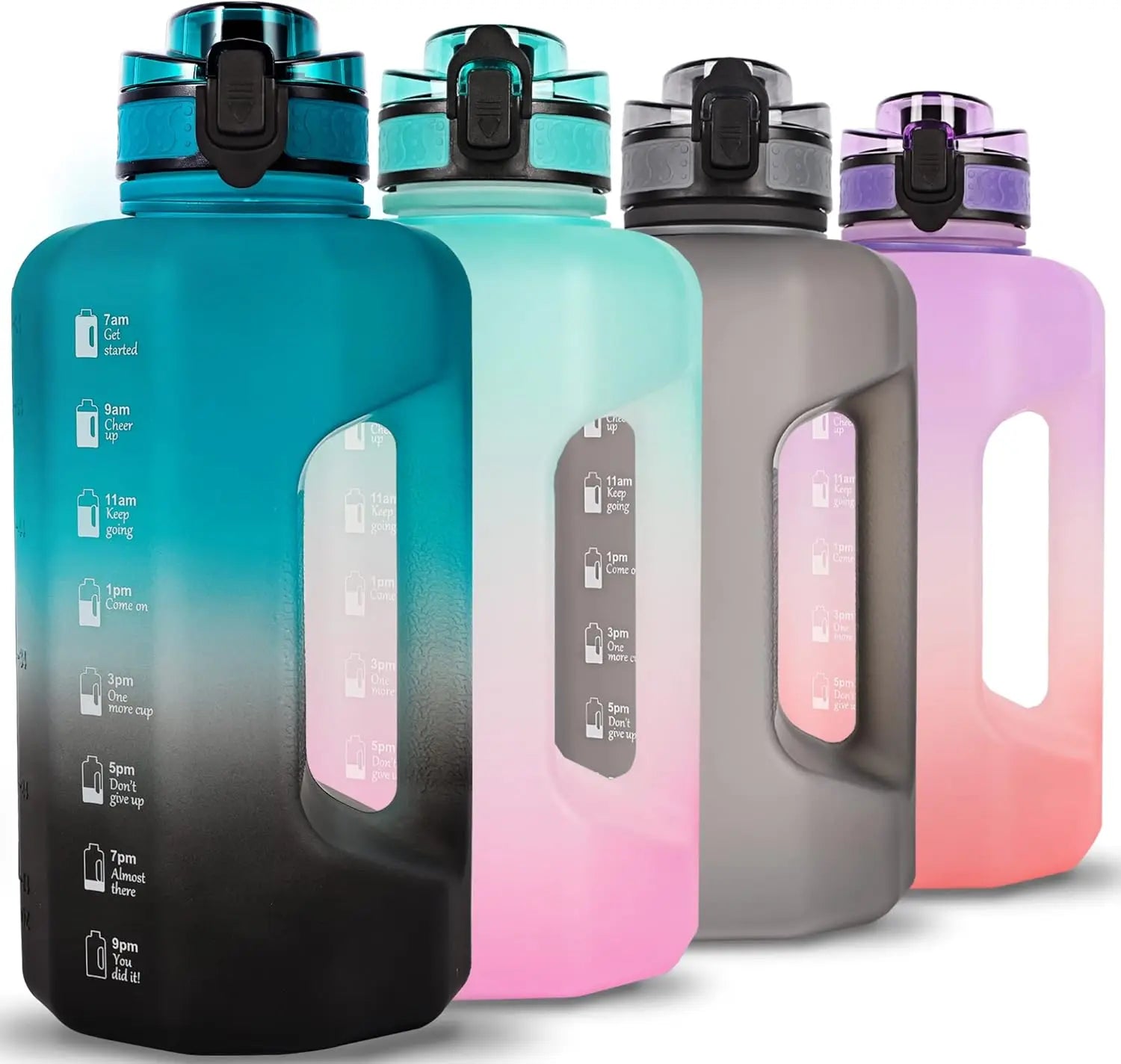 Gourde 2l Motivation, design dégradé