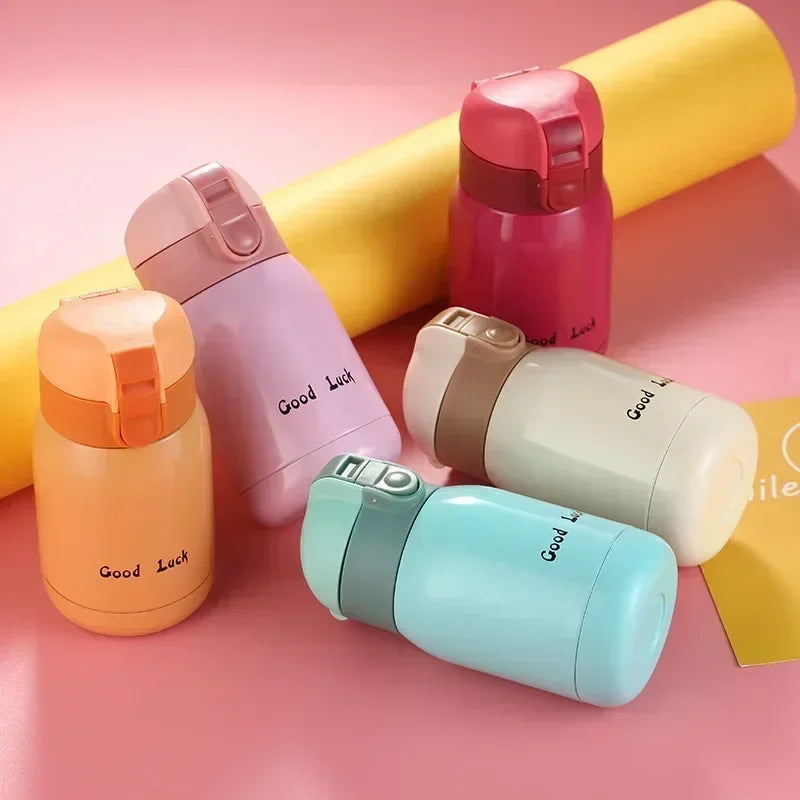 Gourde Enfant Alu bouton-poussoir pratique