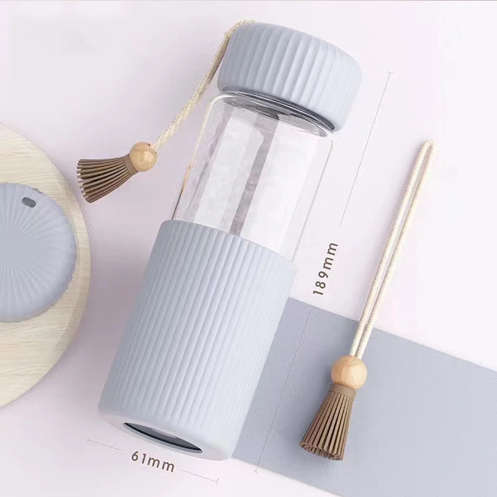Gourde En Verre Et Silicone