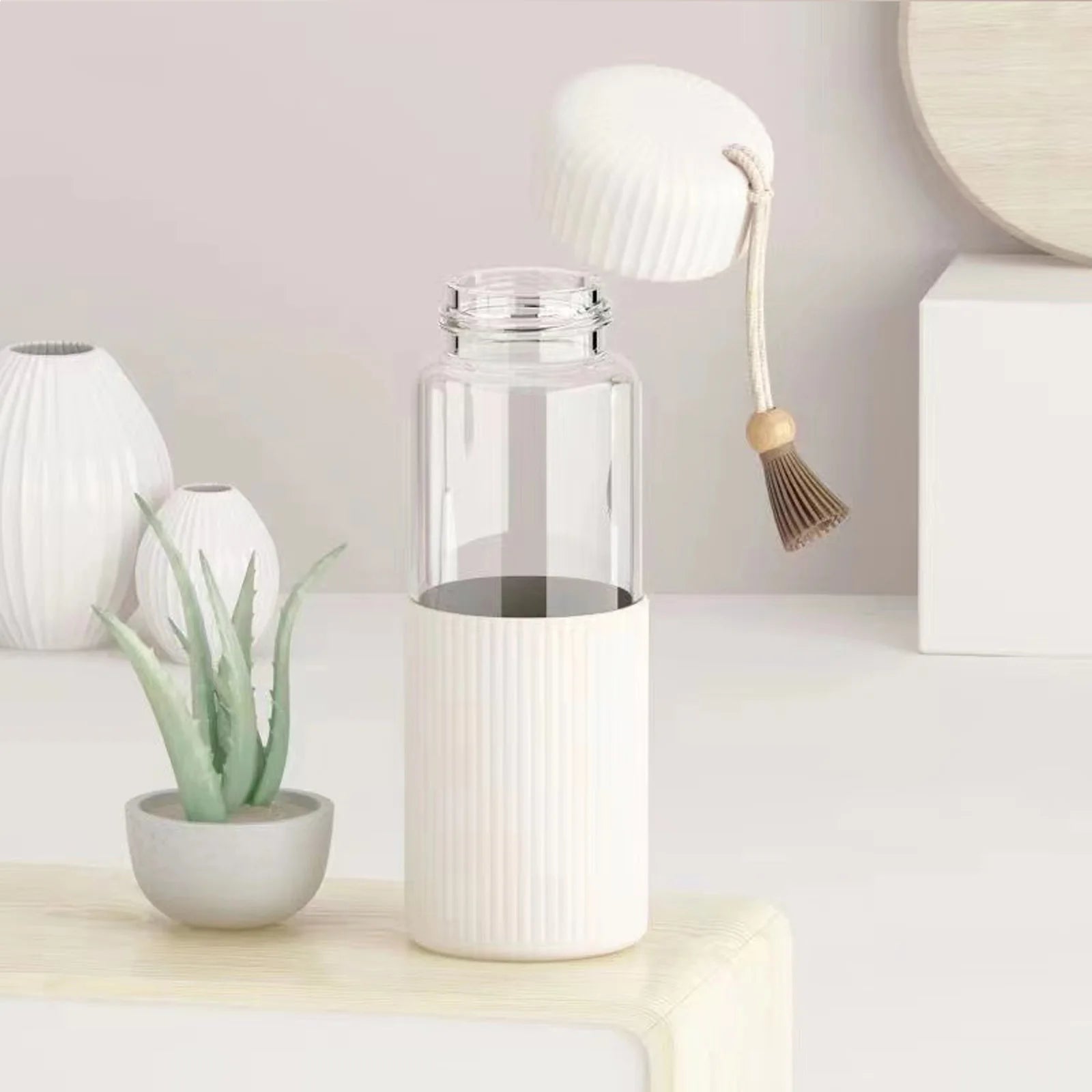 Gourde En Verre Et Silicone