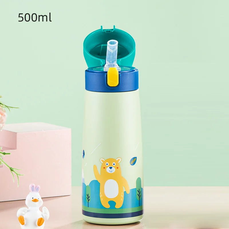 Gourde enfant thermos avec paille