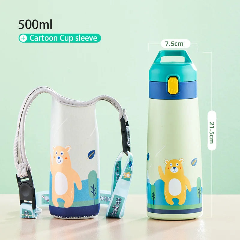 Gourde enfant thermos avec paille