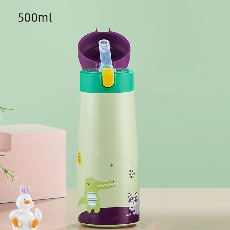 Gourde enfant thermos avec paille