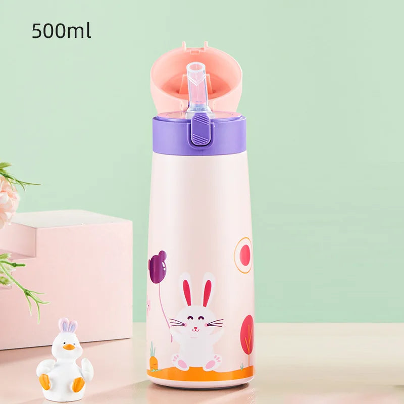 Gourde enfant thermos avec paille