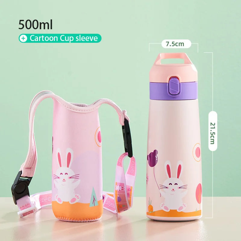 Gourde enfant thermos avec paille