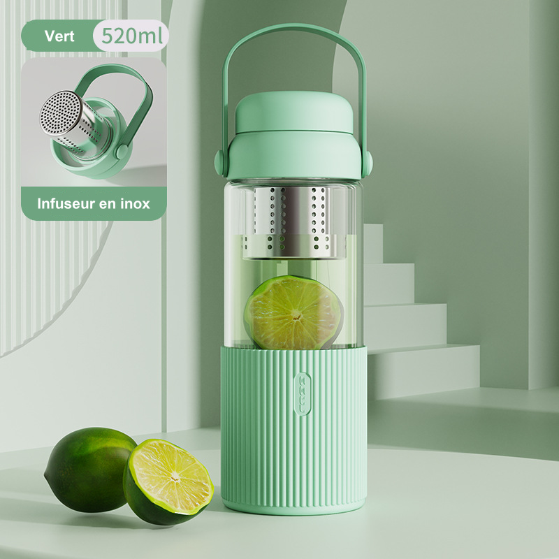 Gourde En Verre Et Silicone